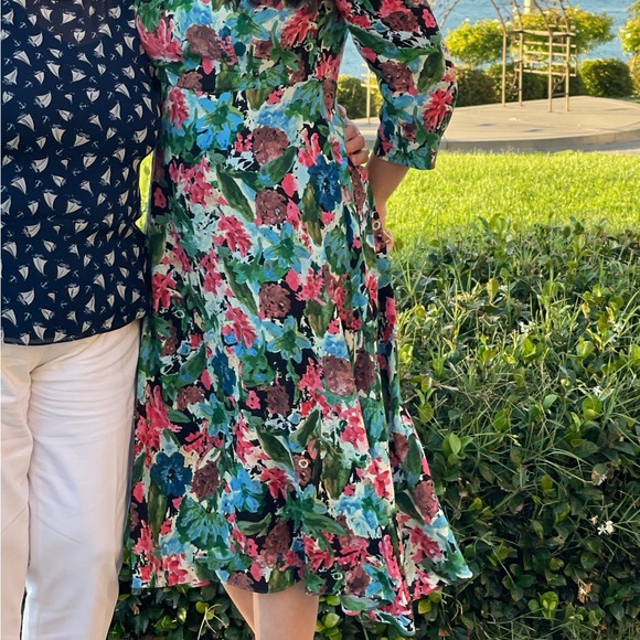 NWOT Floral Tie Back/ Open Back Zara Midi Dress - Picture 5 of 5